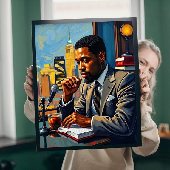 African Poet Jigsaw Puzzle Black Art For Adults