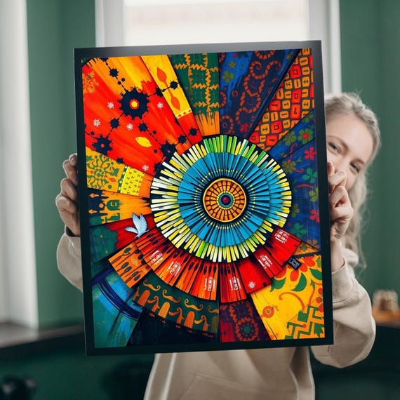 Colorful Abstract Jigsaw Puzzle Family Game Night Home Decor