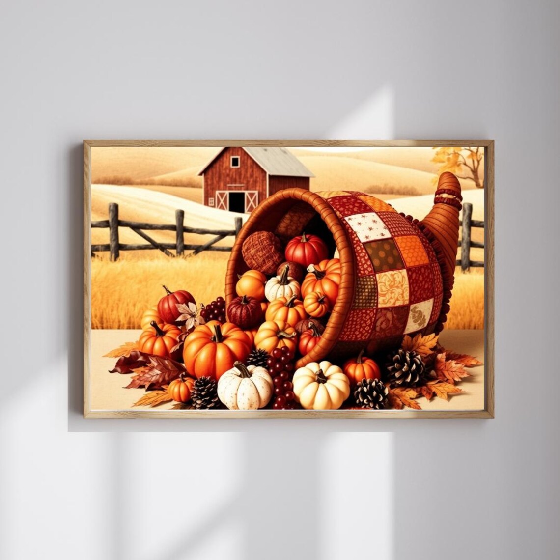 Cornucopia Jigsaw Puzzle Fall Harvest Thanksgiving Decor