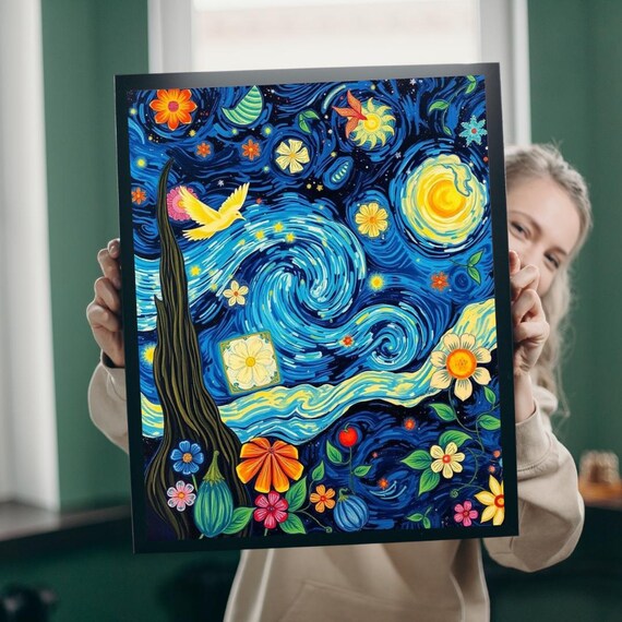 Starry Night Jigsaw Puzzle Vibrant Art Lovers Gift