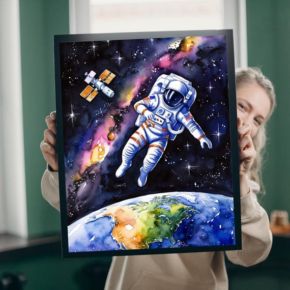 Astronaut Space Puzzle Cosmic Jigsaw For Relaxation