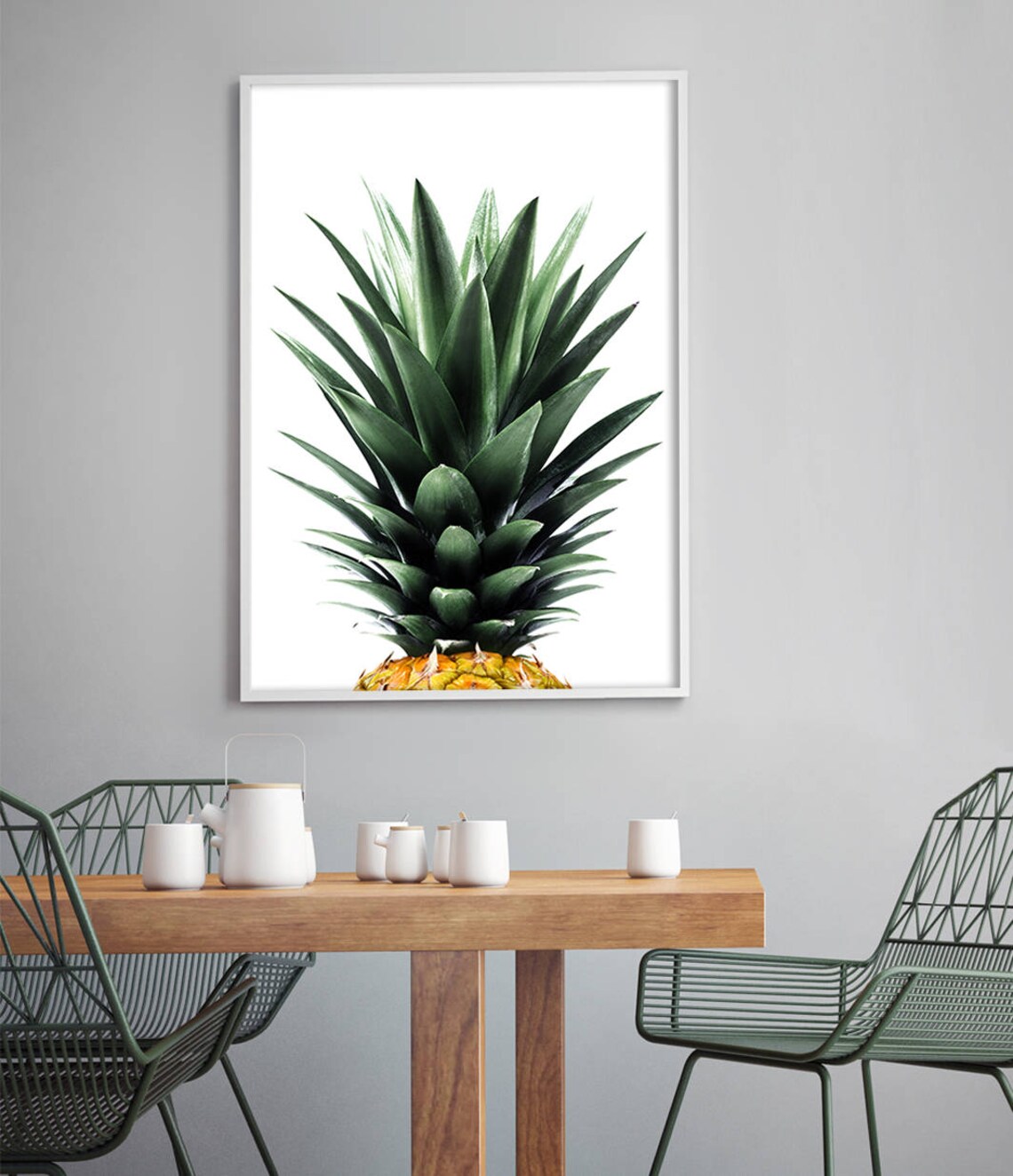 Pineapple Kitchen Art Print, Tropical Wall Decor - Image 3