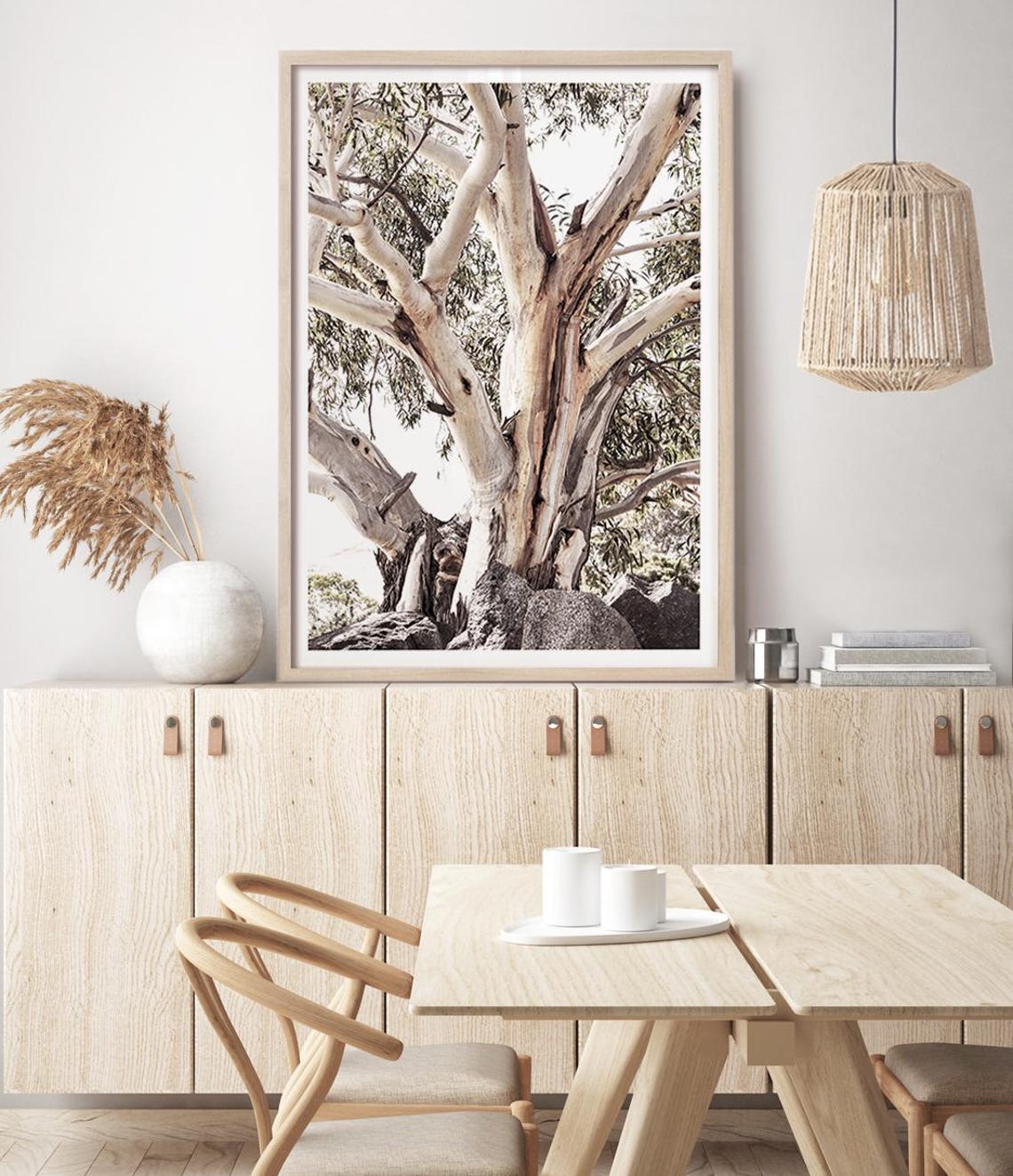 Tall Eucalyptus Gum Tree Trunk Textured Bark Australian Nature Poster - Image 2
