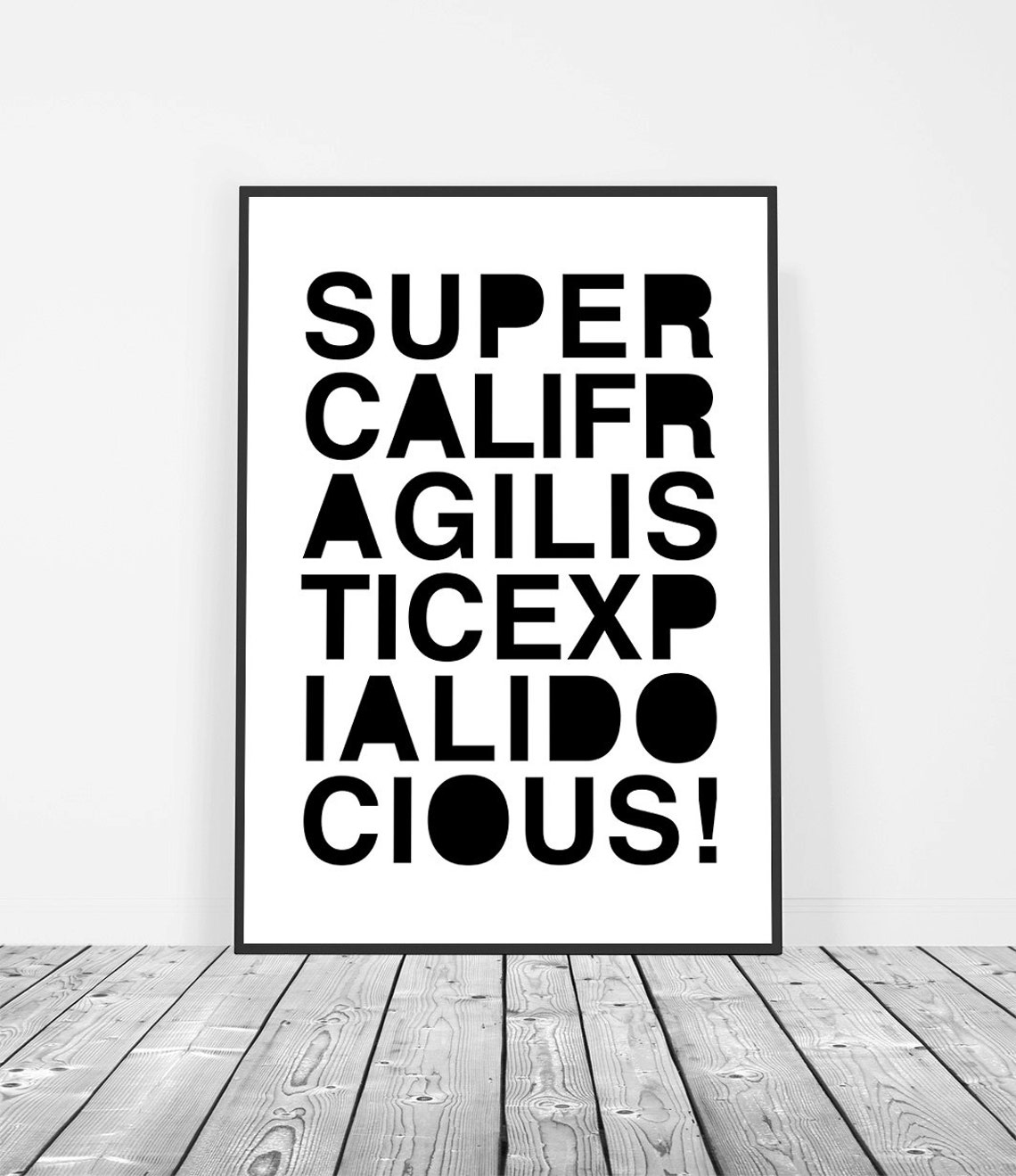 Girls Room Decor Baby Girl Nursery Wall Art Girl Bedroom Decor Supercalifragilisticexpialidocious Black And White Print