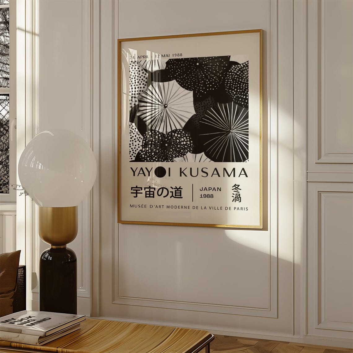 Yayoi Kusama Japan 1988 Dotted Umbrella Paris Exhibition Style Poster - Image 4