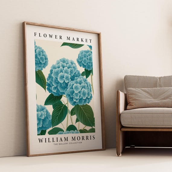 Big Flower Wall Art For Living Room Colorful Floral Print Vibrant Bold Poster For Entryway Extra Large Hydrangea Botanical Art