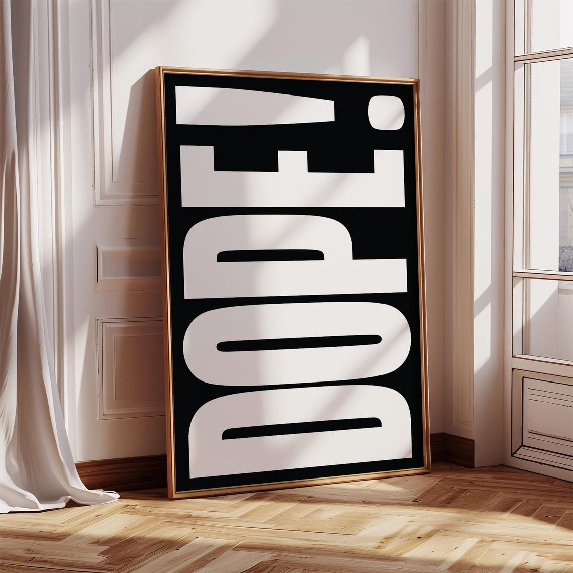 Dope Bold Typography Black Background Street Style Wall Poster - Image 2