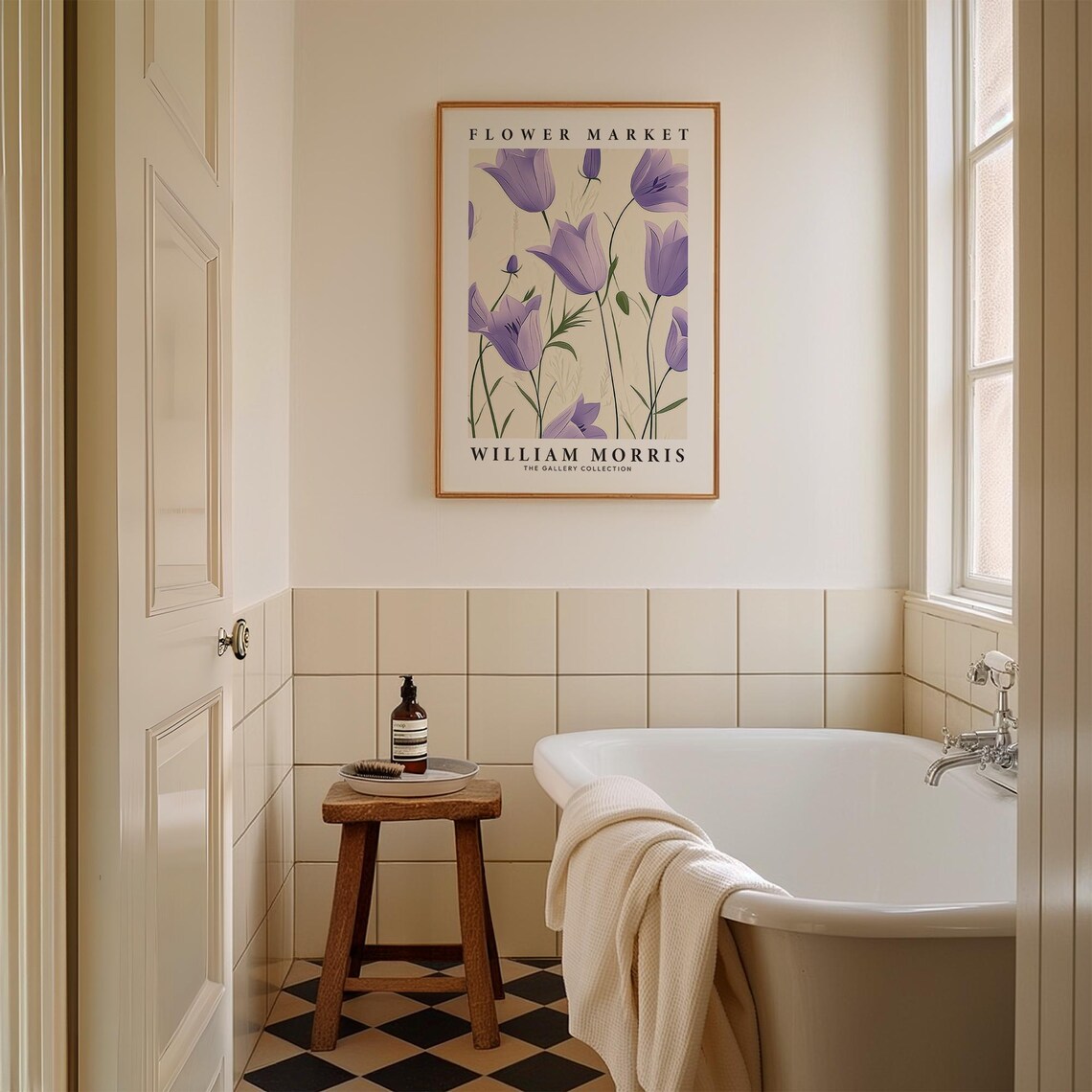 William Morris Flower Market Purple Tulip Gallery Collection Poster - Image 3