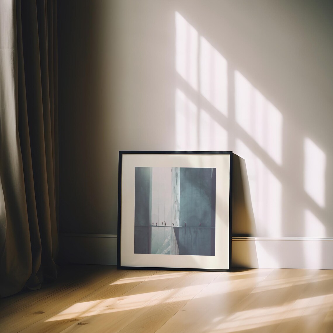 Surreal Feather Minimalist Abstract Reflection Art Print - Image 2
