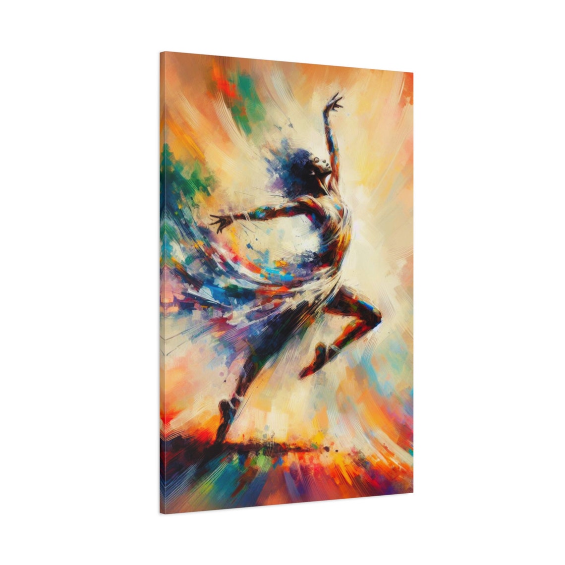 Colorful Woman Dancer Art Abstract Dancing Expressive Dance Choreography Painting Woman Dancing Wall Art Gift - Image 3