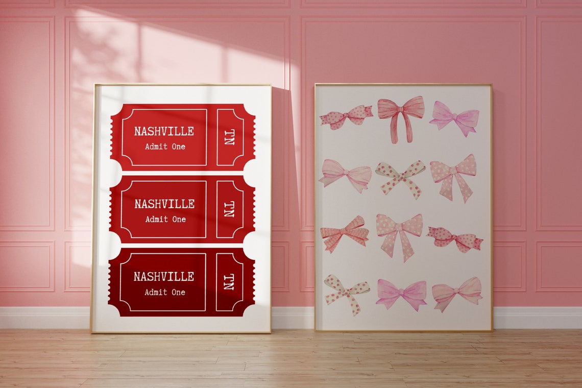 Nashville Wall Art Retro Nashville Home Decor Trendy Tennessee Art Print Y2k Poster Trendy Tn Illustration Bar Cart Art Nashville Gift - Image 2