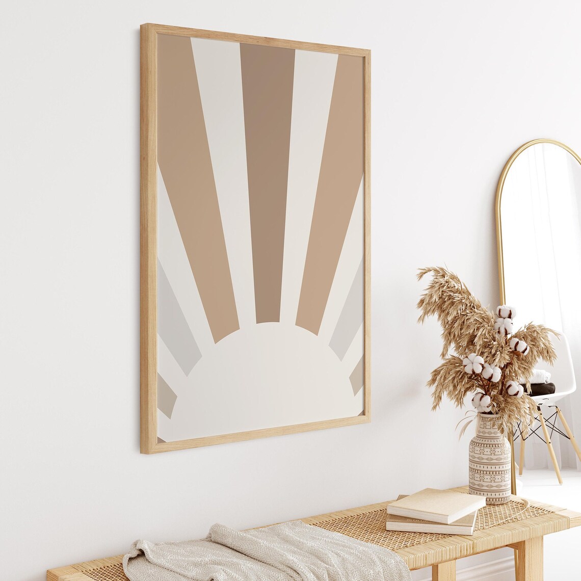 Boho Sunshine Art Print, Neutral Wall Art - Image 4