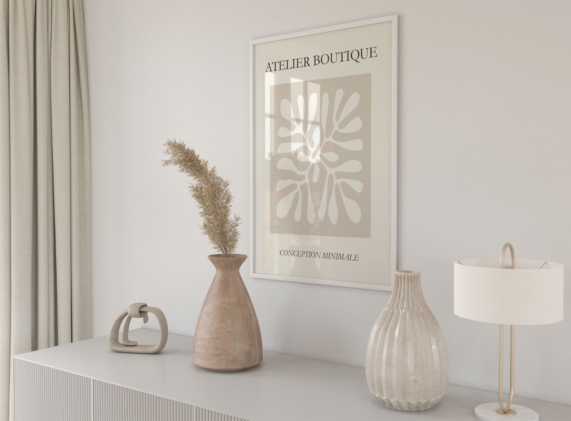 Matisse Print Neutral Print Boho Wall Art Henri Matisse Boho Henri Matisse Print Neutral Matisse Print Abstract - Image 3