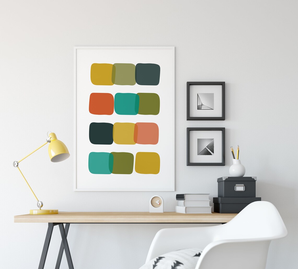 Mid Century Modern Minimalist Scandinavian Art Print - Image 2