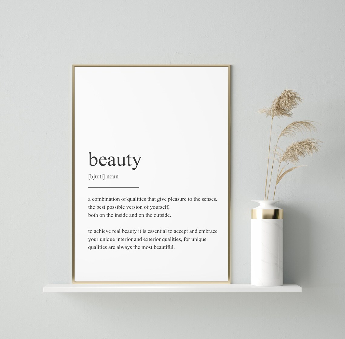 Beauty Definition Quote Art Print - Image 3