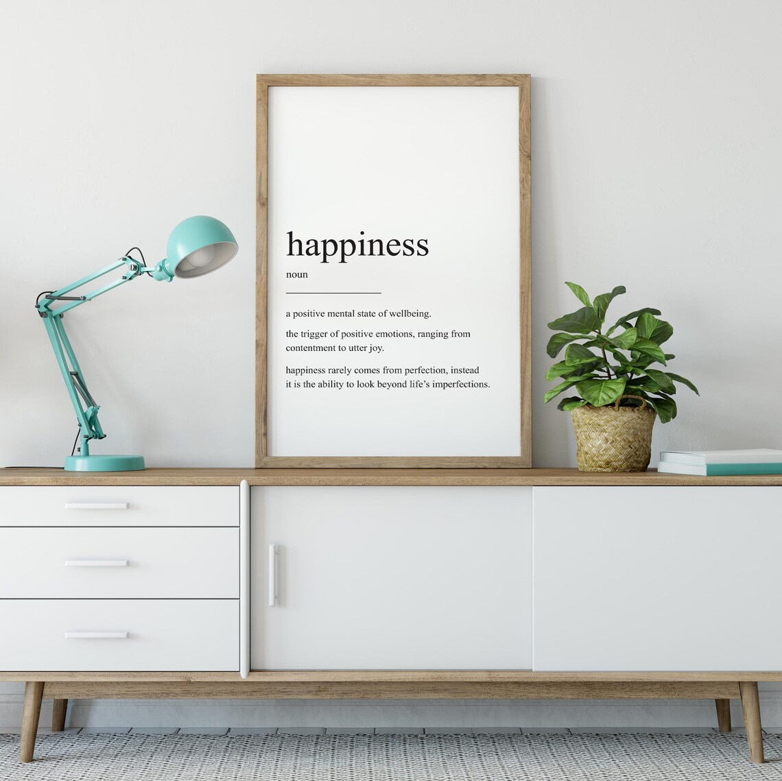 Art Happiness Definition, Minimalist Art Print - Image 3