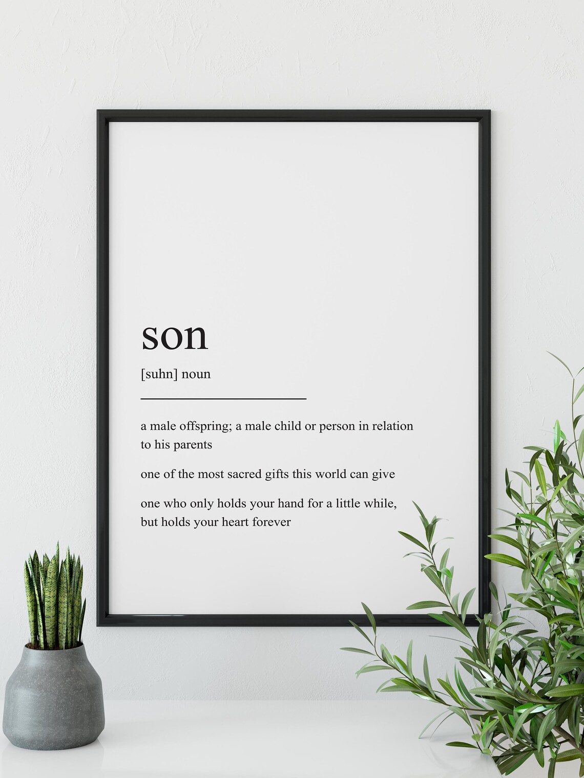 Son Definition Quote Art Print, Funny Gift for Son - Image 2