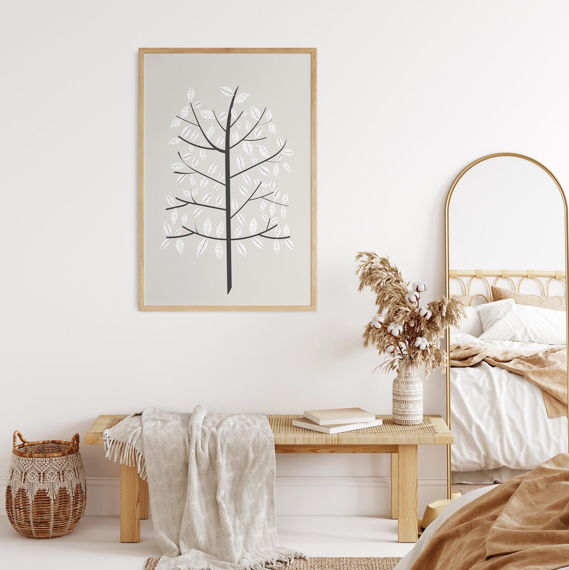 Tree Wall Art Print, Scandinavian Tree Print - Image 3