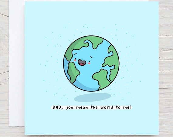 Happy Fathers Day Card Kawaii Card Card For Dad Punny Card Funny Dads Birthday Card