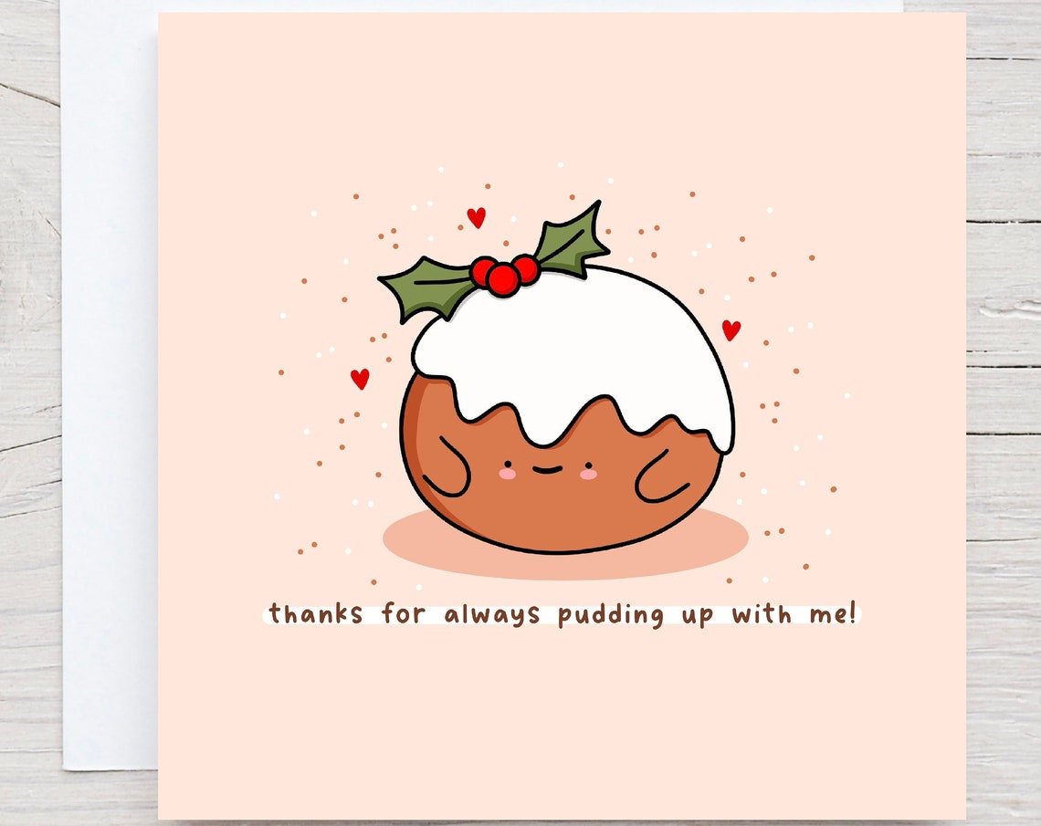 Thanks For Always Pudding Up With Me Kawaii Pudding Love Poster