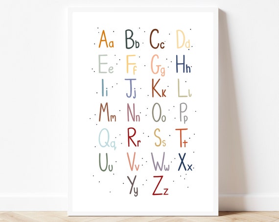 Nursery Alphabet ABC, Educational Poster