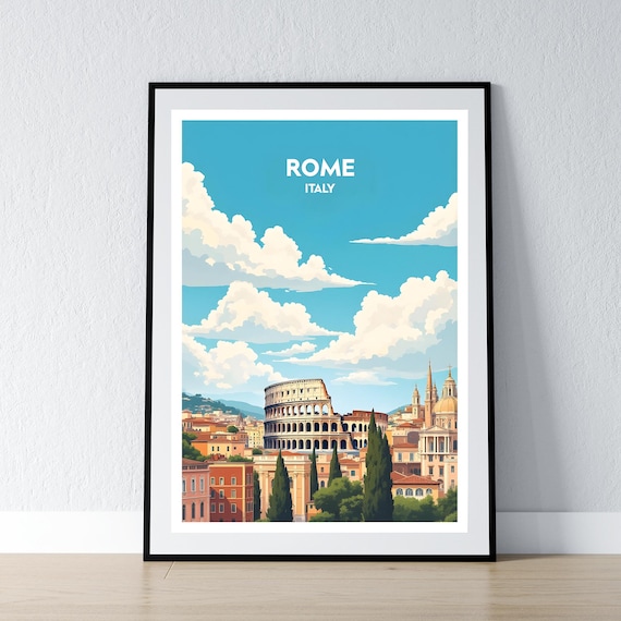Rome Travel Poster Print, Italy Wall Art