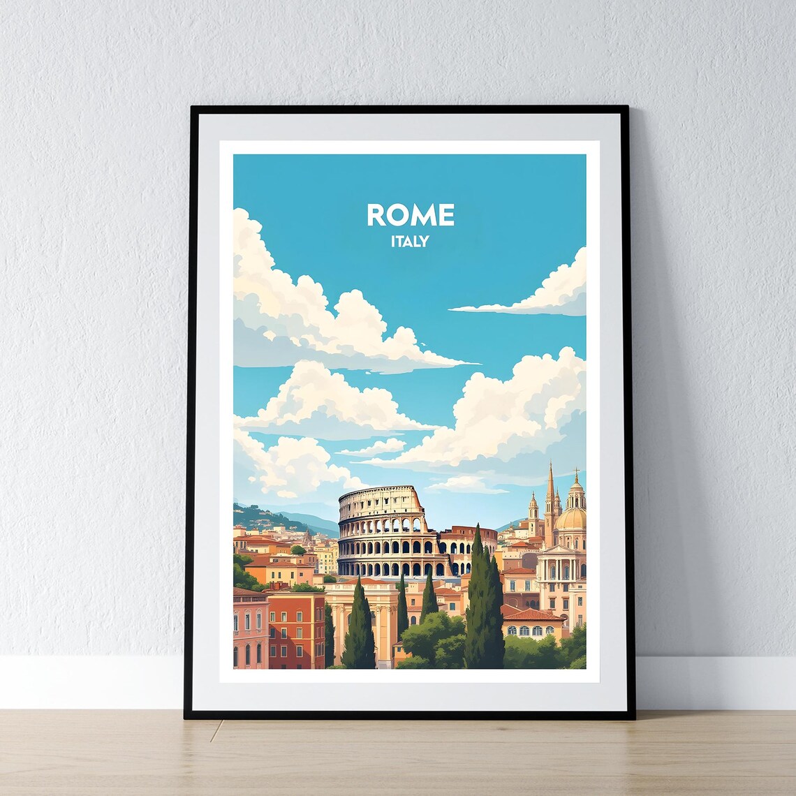 Rome Travel Poster Print, Italy Wall Art