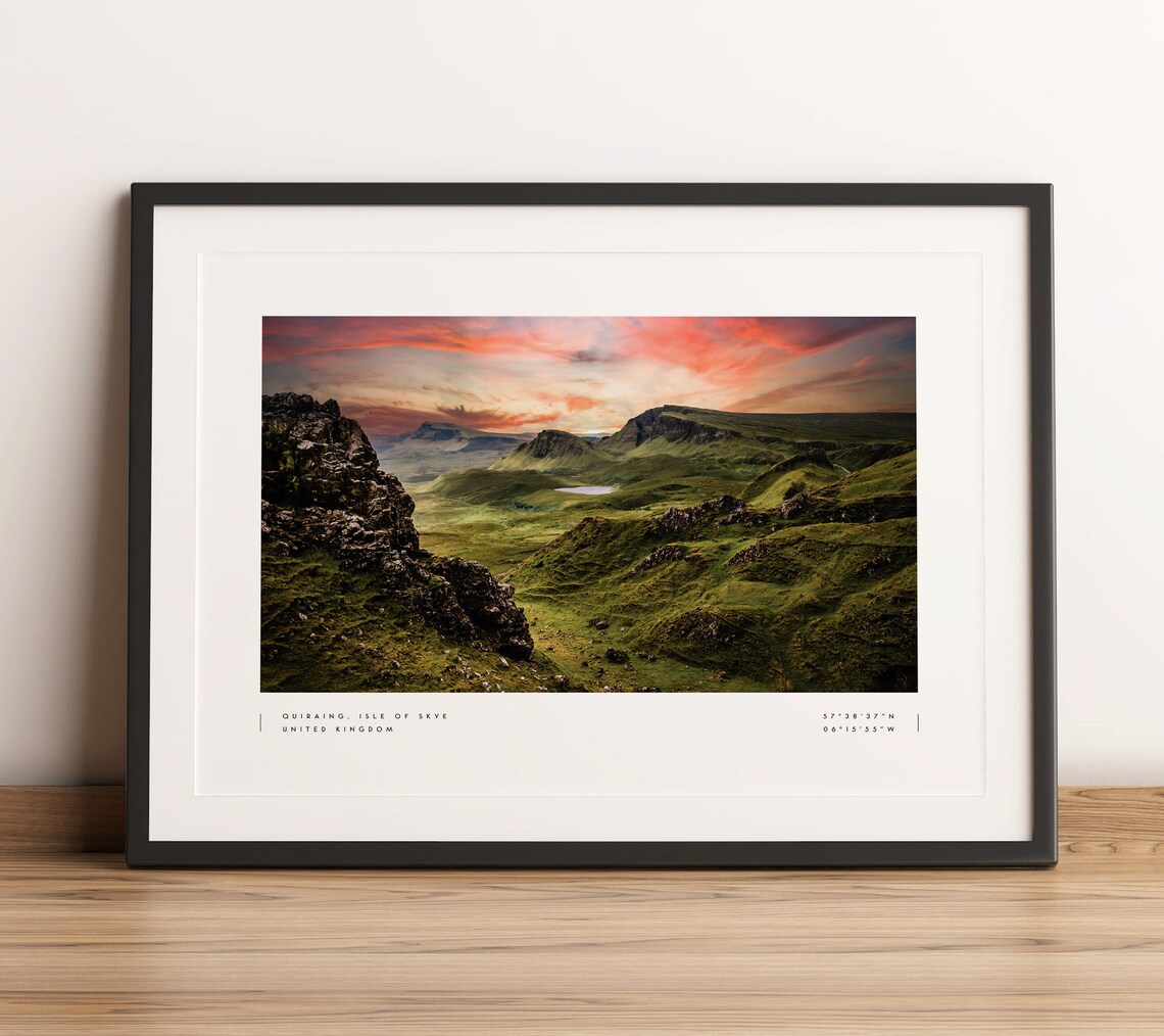 Quiraing Isle Of Skye Travel Poster, Wall Art Print