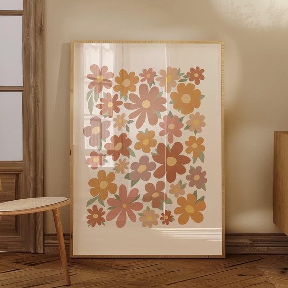 Boho Flower Market Botanical Art Print
