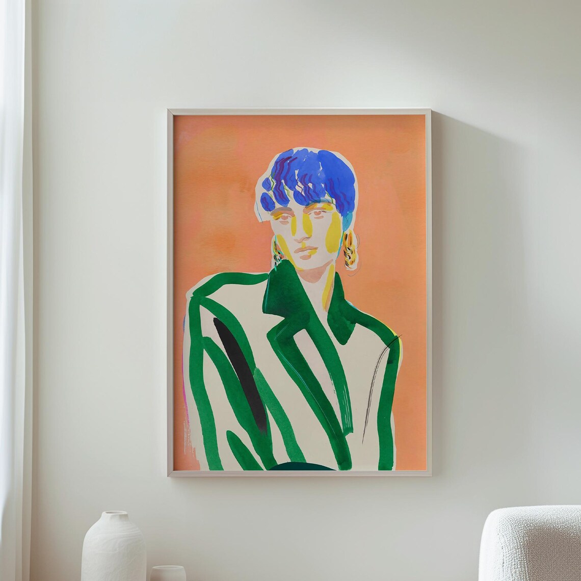 Abstract Woman Portrait, Modern Art Print