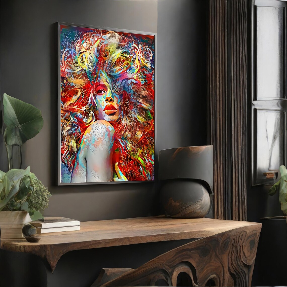 Colorful Pop Art Woman Portrait Vibrant Abstract Face Modern Feminine Poster - Image 4