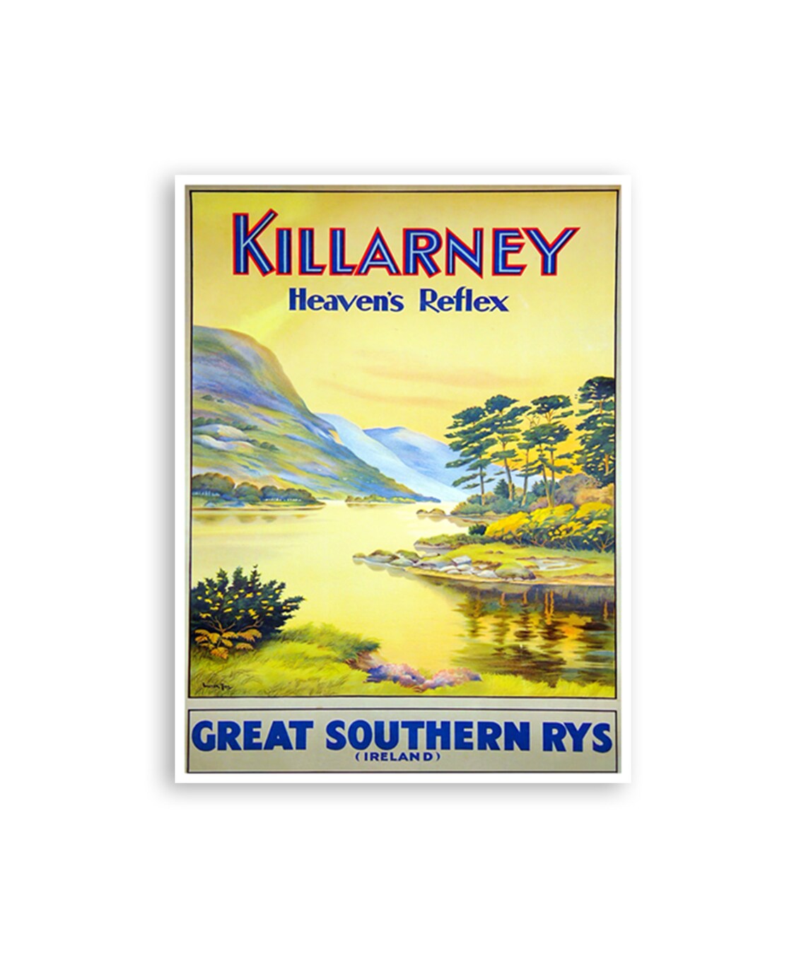 Irish Travel Poster, Ireland Home Decor Print