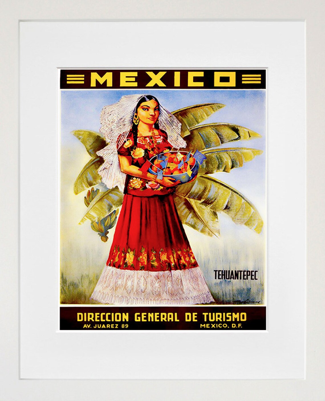 Mexico Travel Poster, Mexican Wall Art Print