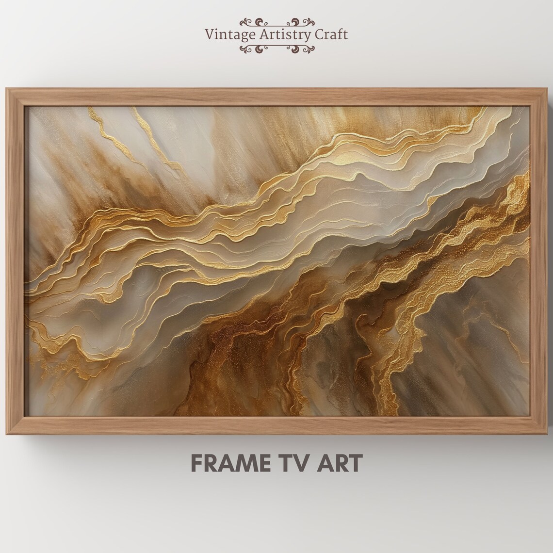 Texture Frame TV Modern Abstract Oil Painting Art