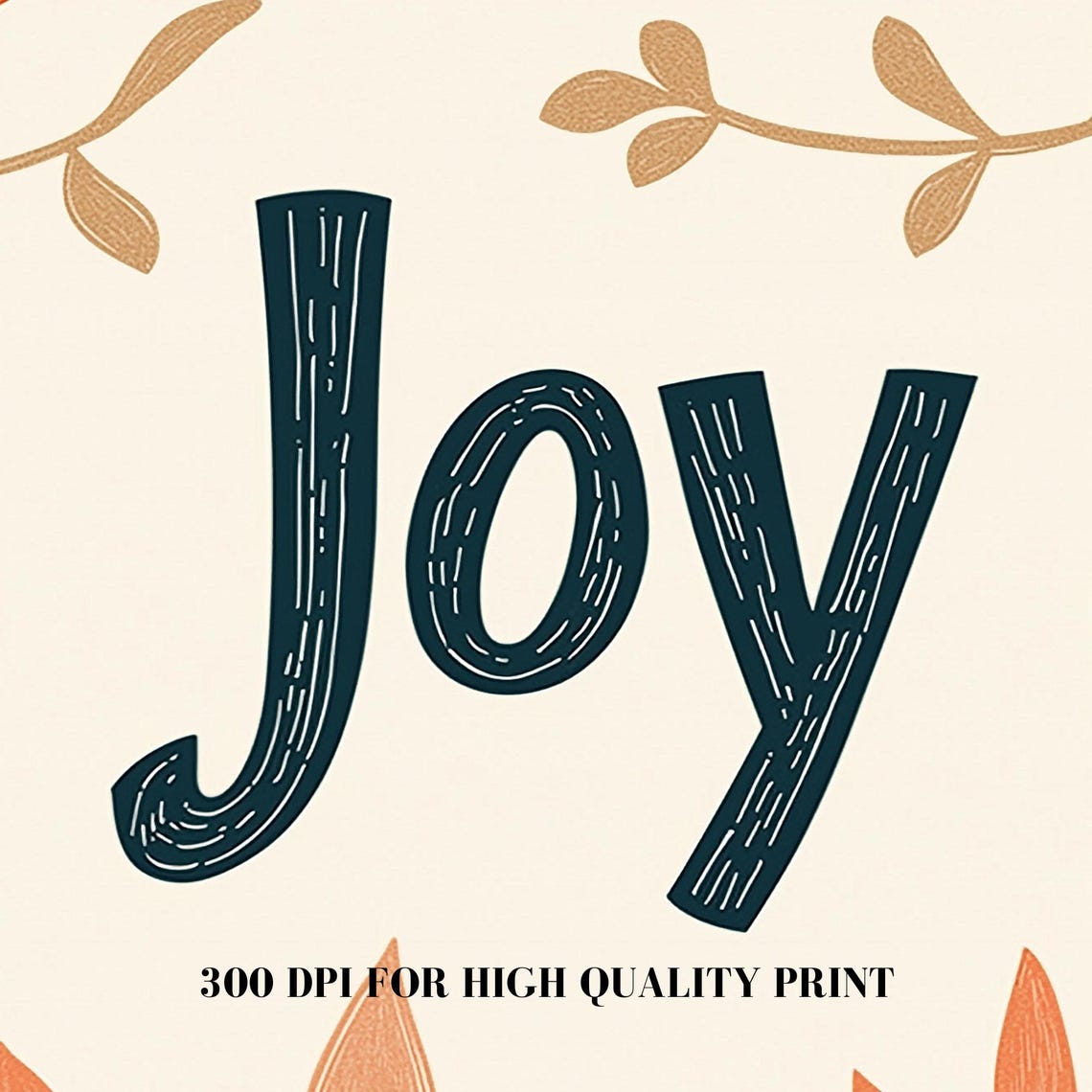 Choose Joy Hand Lettered Motivational Quote Botanical Poster - Image 6