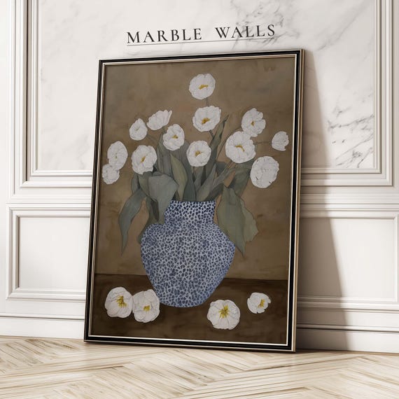 Vintage Floral Still Life Poster Print