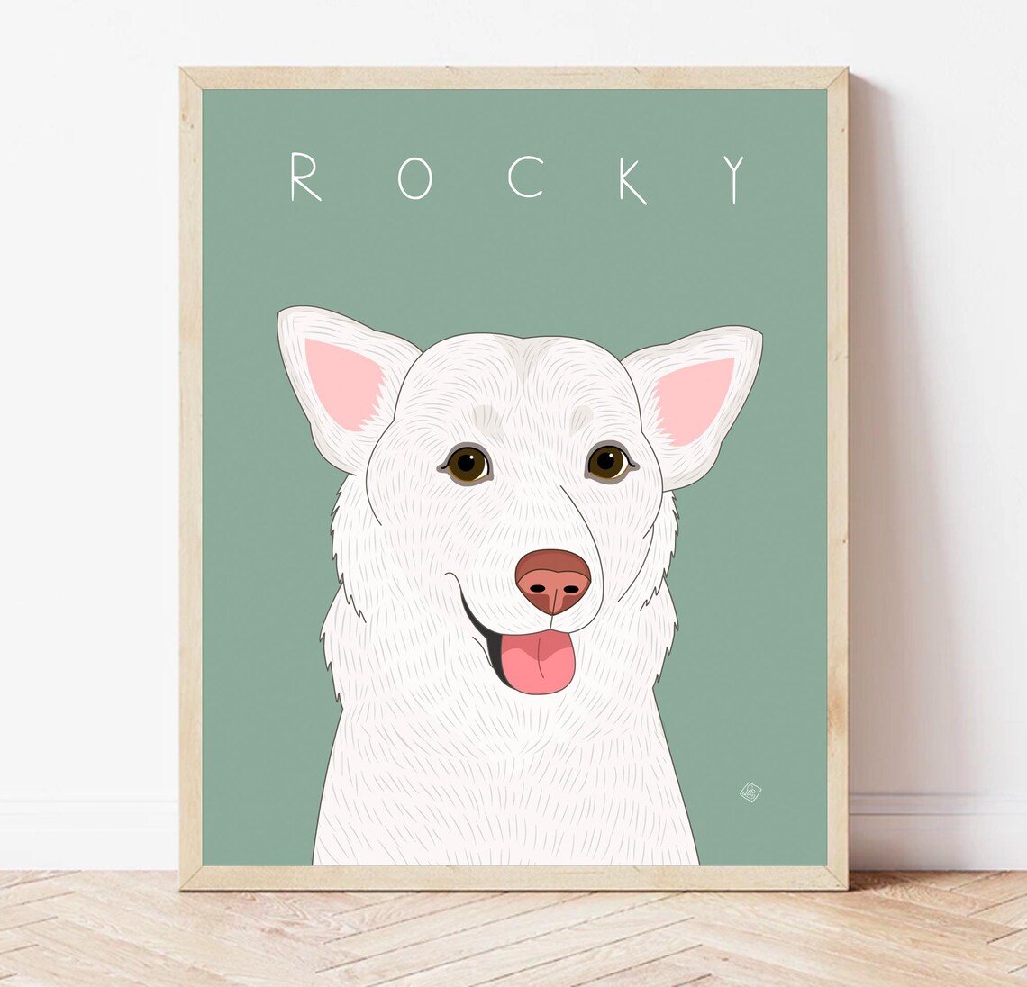 Whimsical Pet Portrait, Personalized Dog Art Print - Image 6