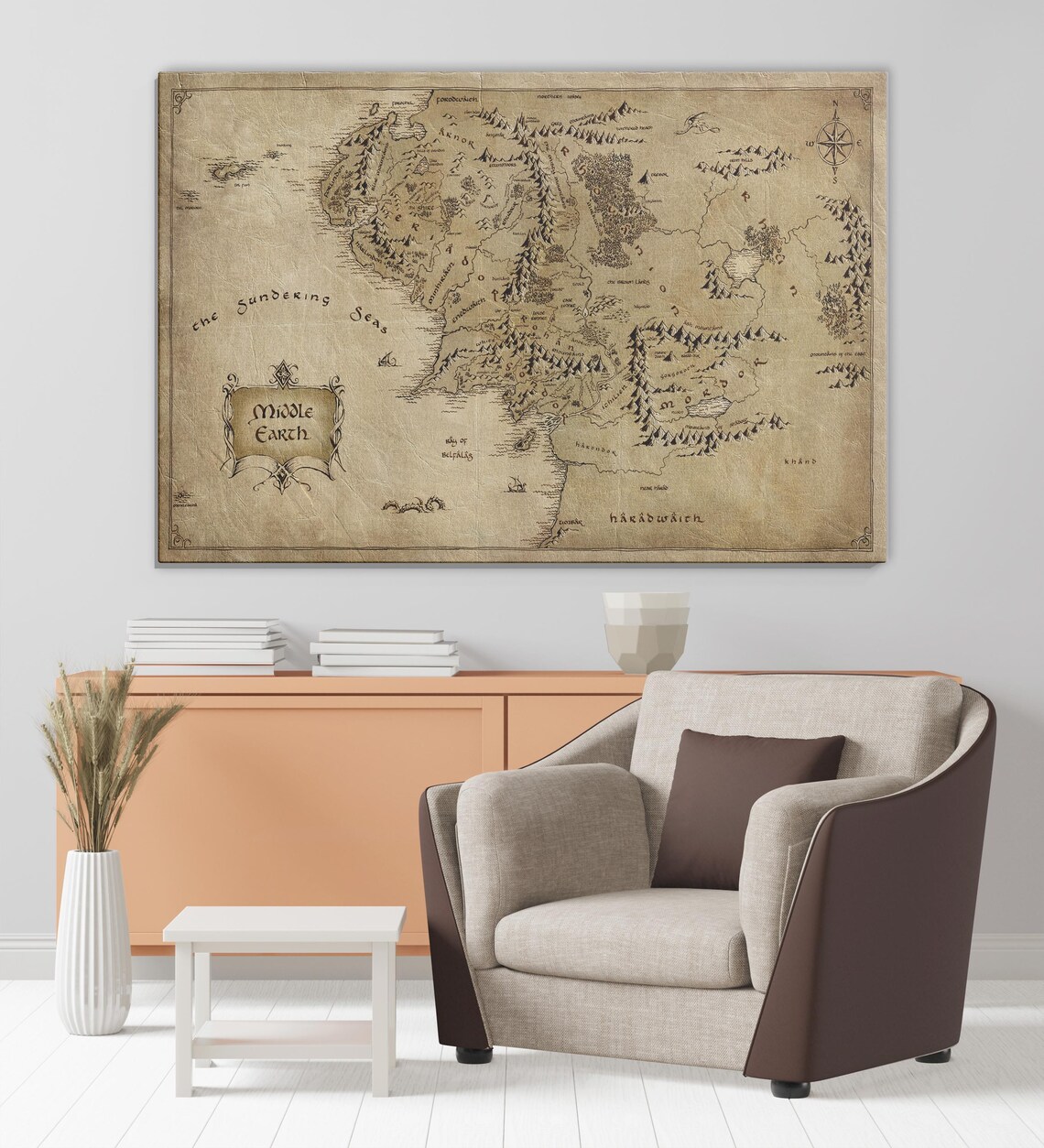 Middle Earth World Map, Travel Poster - Image 2