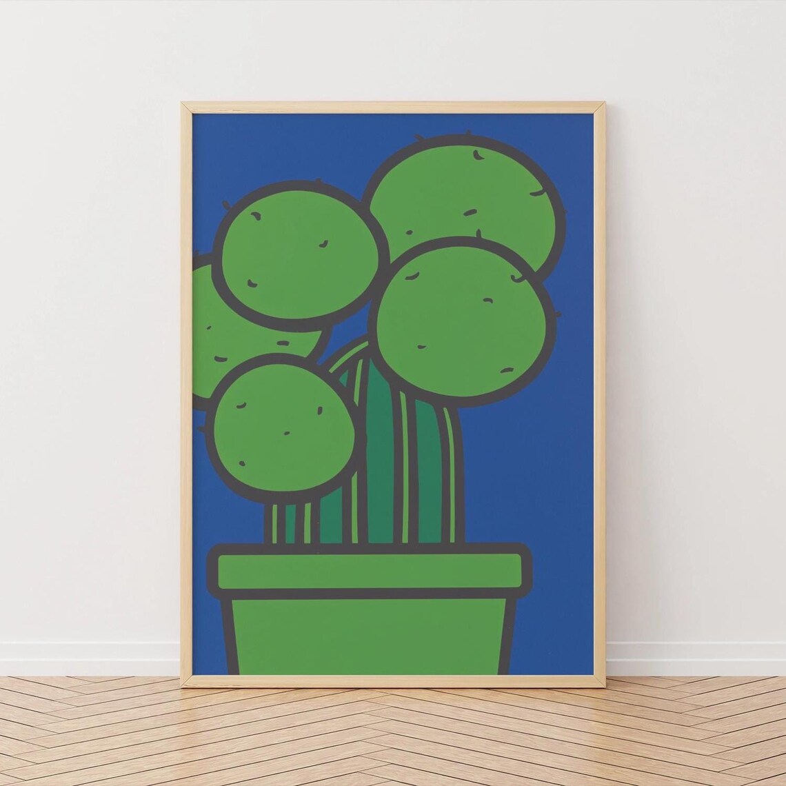 Modern Cactus Pop Art Print, Mexican Botanical
