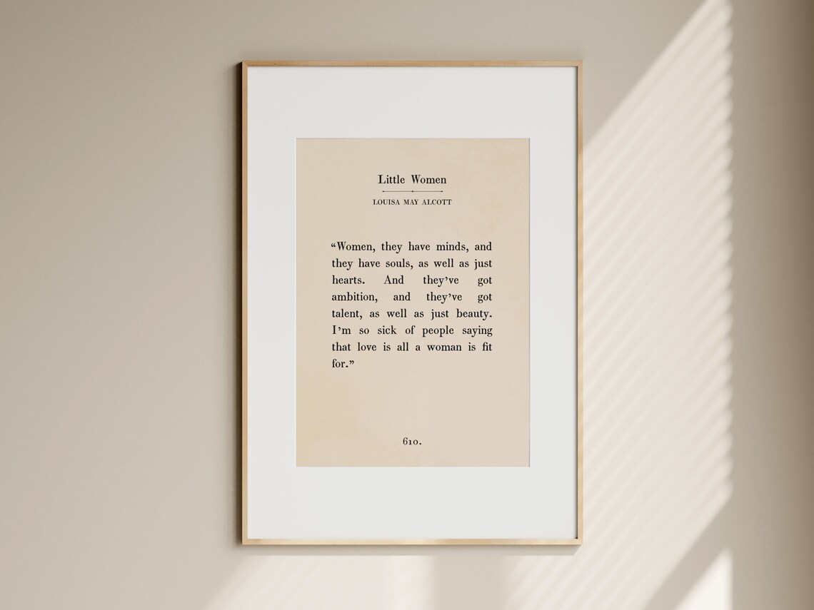 Little Women Vintage Book Quote Art Print