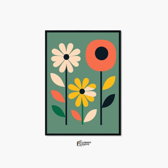 Instant Art Illustrationabstract Floral Photography Print Scandinavian Home Decor