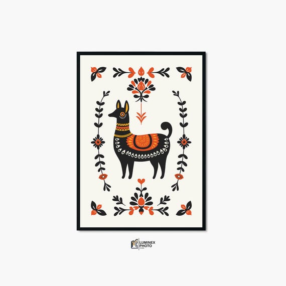Instant Art Illustrationnordic Dog Print Abstract Scandinavian Wall