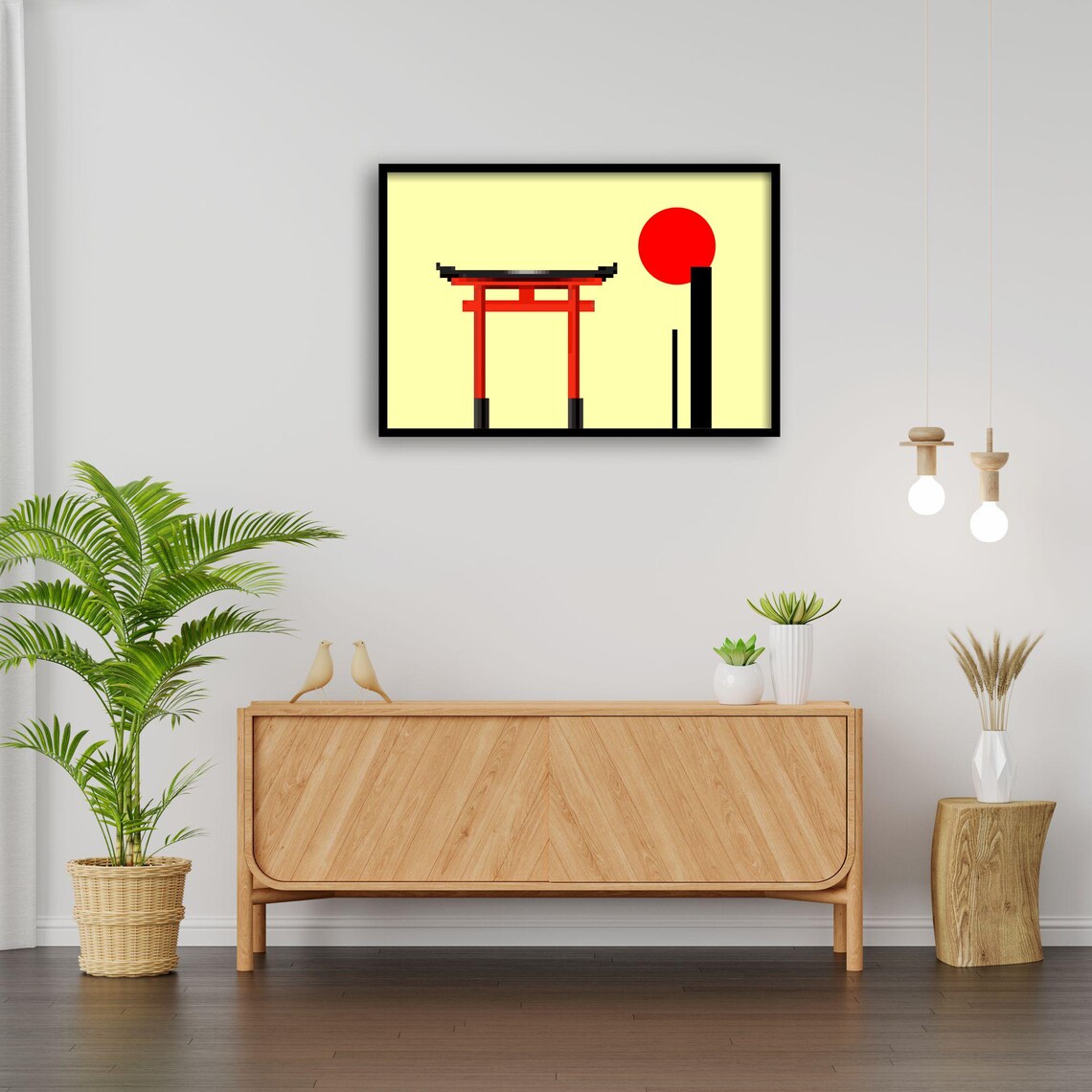 Pixel Torii Gate, Japanese Temple Decor Poster - Image 4