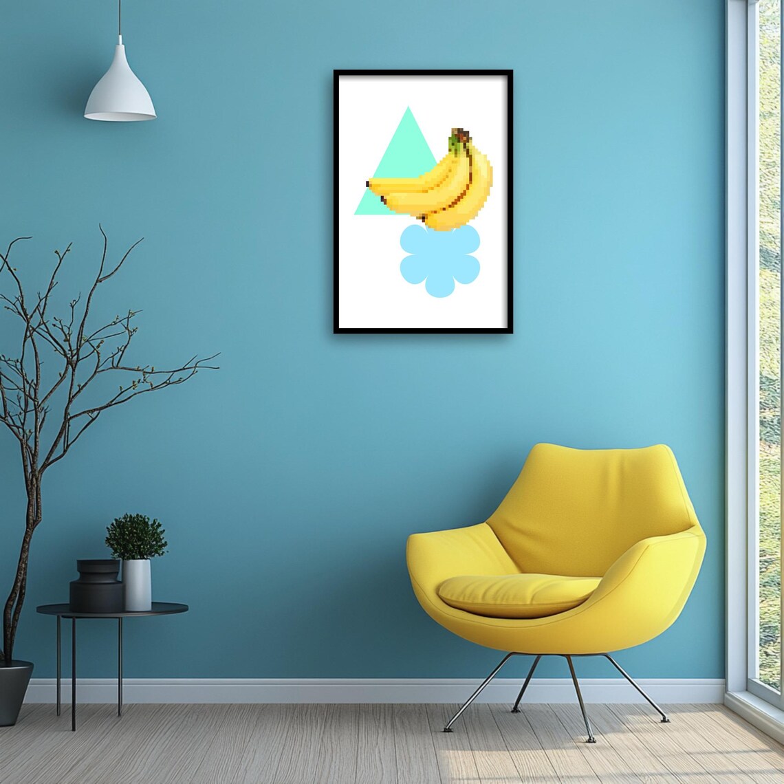 Pixel Art Banana Retro Game Theme Art Print - Image 2