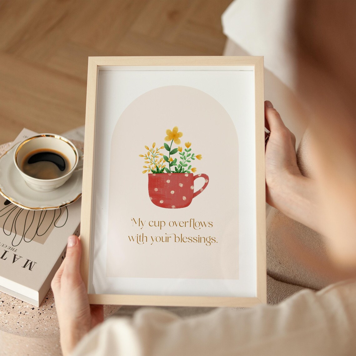 My Cup Overflows With Your Blessings, Boho Kitchen - Image 3