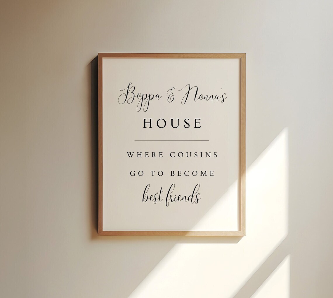 Boppa Nonnas House Grandparents Gift Art Print