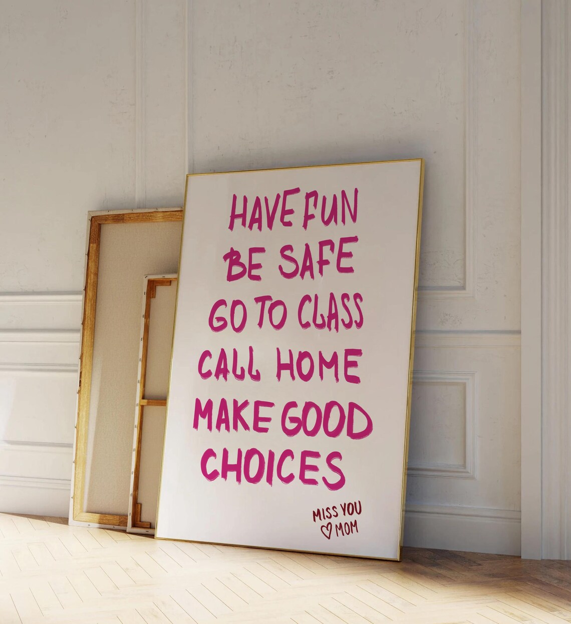 Dorm Rules Quote Print, Preppy Y2K Wall Art - Image 3