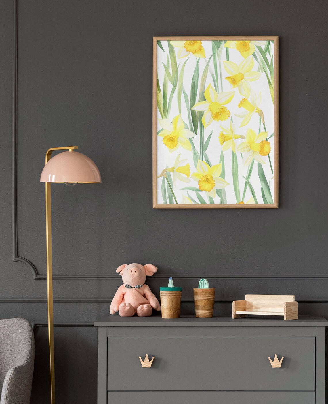 Yellow Daffodils Spring Field Fresh Watercolor Floral Botanical Poster - Image 8