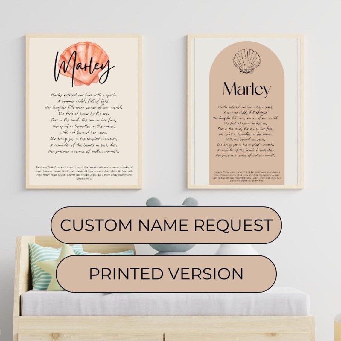 Personalised Baby Name Print, Nursery Decor