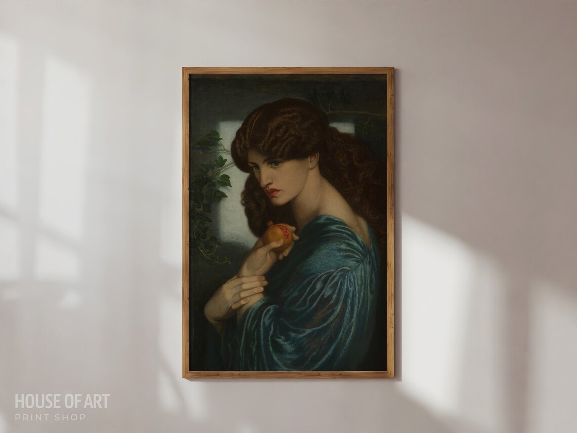 Dante Gabriel Rossetti Proserpine Pomegranate Pre-Raphaelite Art Print Poster